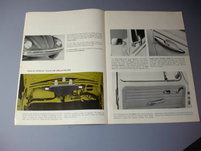 1967 VW Beetle Type 1 and Type 3 1968 program technical brochure 3