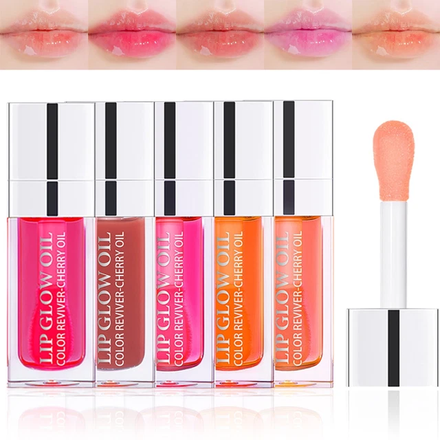 ❤ Brillo labial hidratante con alto brillo para hacer que los labios se vean más llenos humedad labios