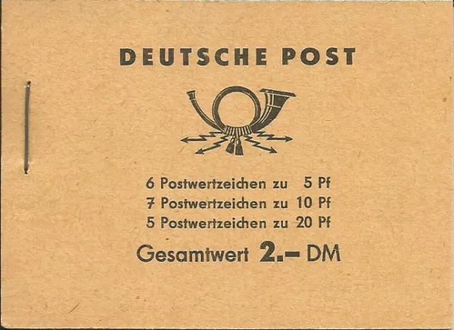 DDR Markenheft 3  postfrisch