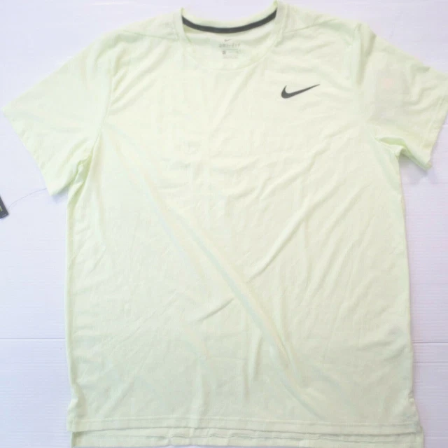 NIKE MEN BREATHE Short Sleeve Shirt AJ8002 Sonic Yellow 701