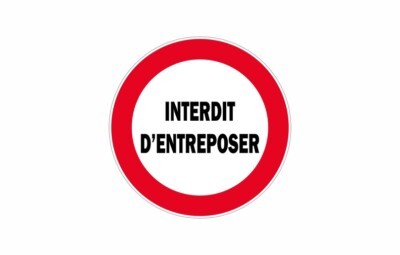 AUTOCOLLANT STICKER SIGNALISATION panneau interdit interdiction ...