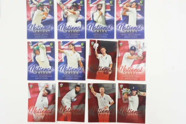 2017 Cricket Tap 'N' Play Ashes National Pride set 12 cards