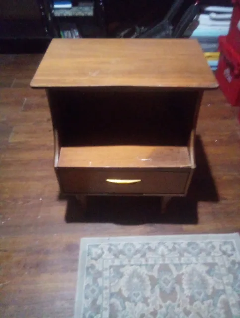 Antique Real Wood End Table Or Nightstand