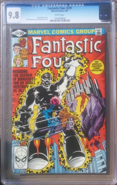 cgc 9.8 Fantastic Four #229 Bill Sienkiewicz & Joe Sinott cover/art