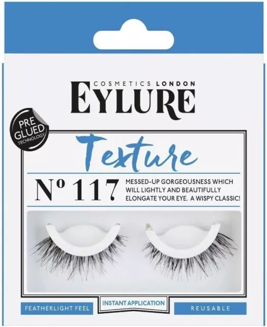 New Eye Lashes Eylure Texture No. 117 Pre Glued False Eyelashes Genuine Product