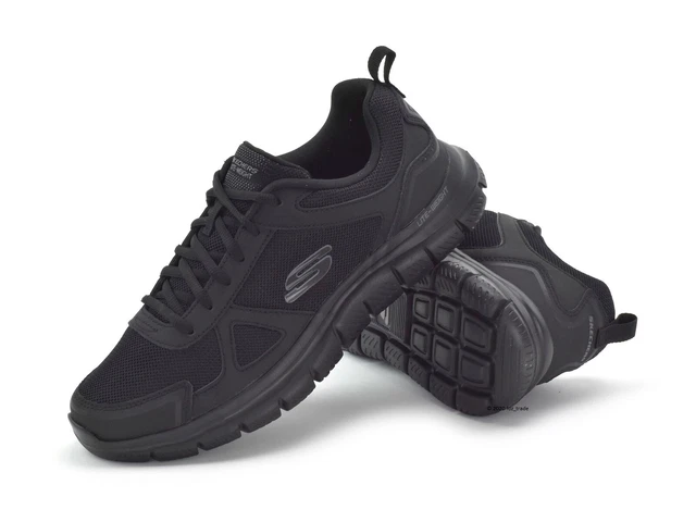 plain black skechers