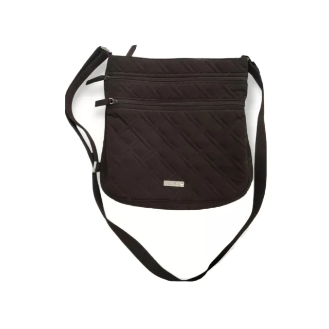 Vera Bradley Chocolate Brown Quilted Medium Crossbody Bag  Adjustable Strap
