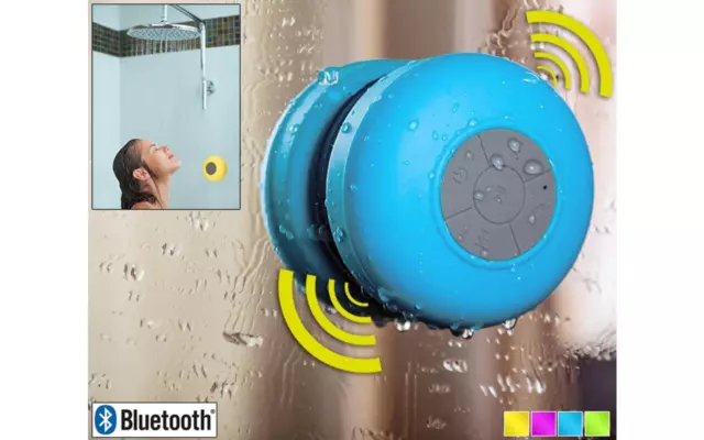 Bluetooth Speaker Waterproof Shower Proof IPX4 Wireless Handsfree Loud Speaker