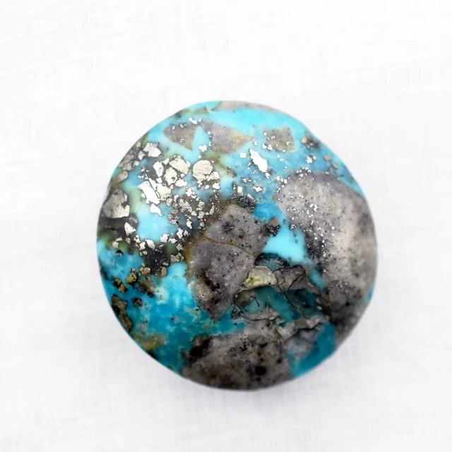 37.75 Ct Natural Arizona Morenci Blue Turquoise Cabochon Certified Gemstone