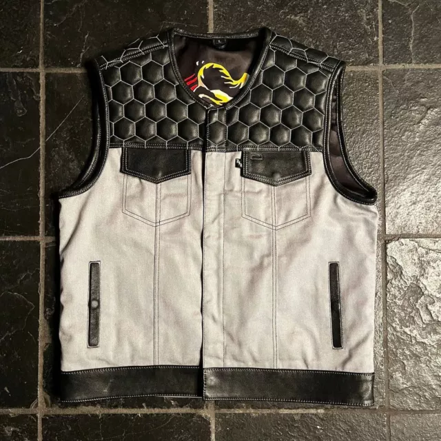 Espinoza Leather Club Style Vest - Custom Made Motorcycle Biker Vest