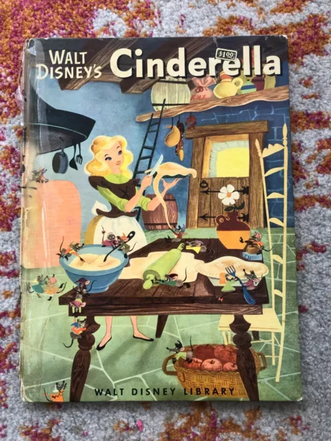 1950 Walt Disney's Cinderella A Big Golden Book Pop-Up 1st Edition RARE Damaged