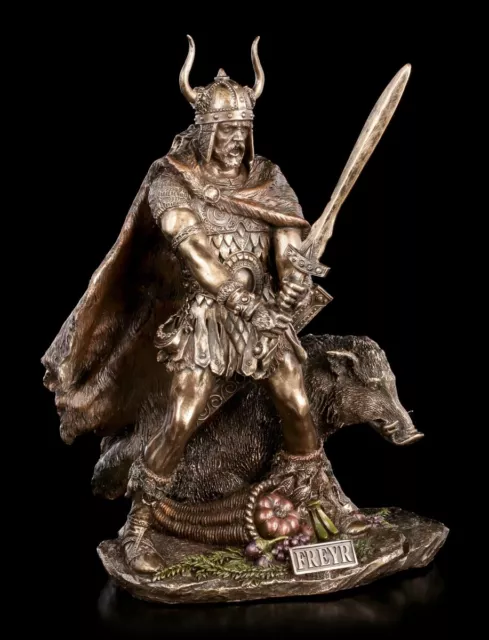 Freyr mit Eber Figur - Germanischer Gott - Veronese Gottheit Deko Statue