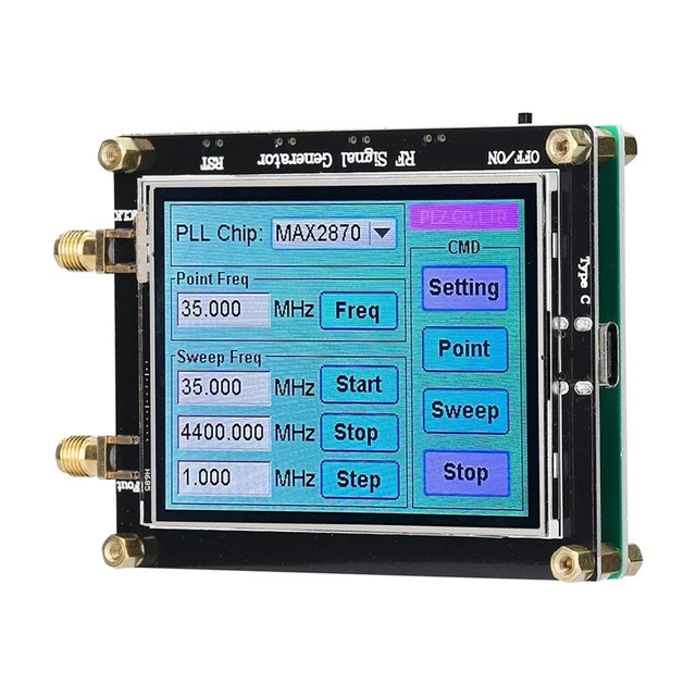 MAX2870 Signal Generator 23.5MHz-6000MHz Frequenz Touchscreen BerüHren L8X8