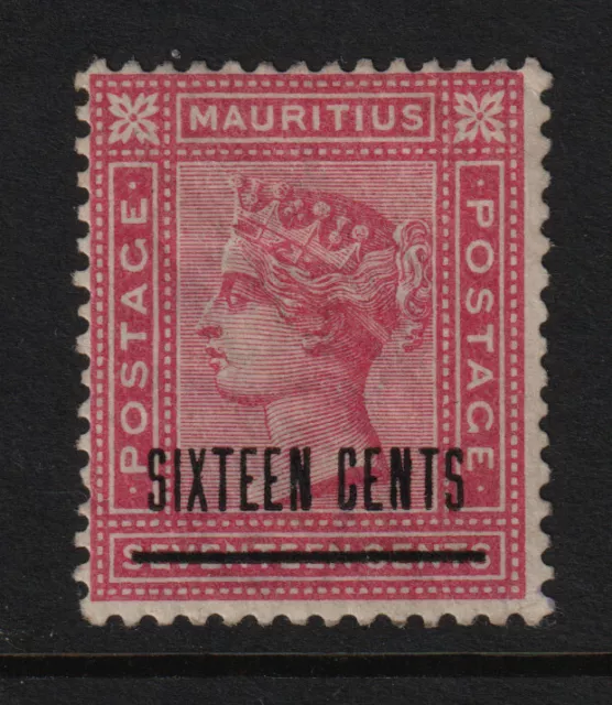 Mauritius 1883 16c on 17c Sc 79 MLH VF fresh CV $110