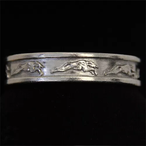 Greyhound Bracelet - Racing Whippet Galgo Running Greyhounds Jewelry - Pewter