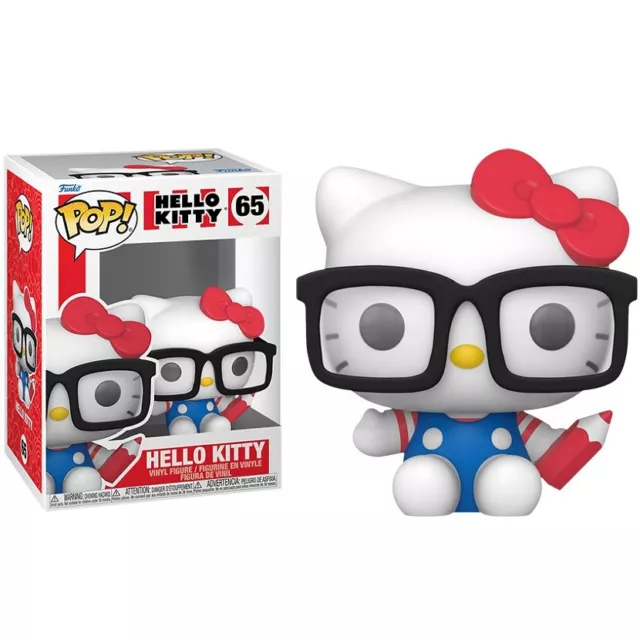 Funko Pop ! Sanrio Hello Kitty - (65) Hello Kitty Nerd W/ Glasses Figure Hk 9Cm