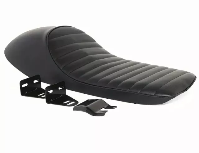 Sedile vintage universale per moto Hump Cafe Racer per nero