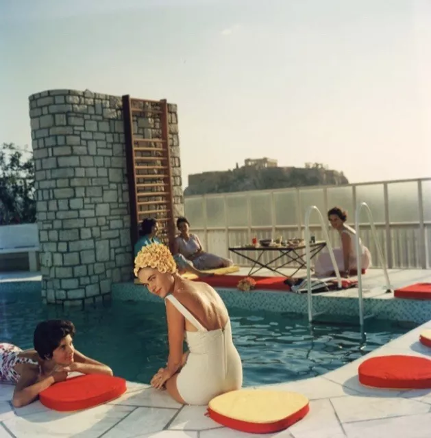 Slim Aarons 1916 -2008 New York Penthouse Pool Photograph Gelatin  Silver  1961