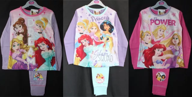 DISNEY PRINCESS Girls Pyjamas /Princess PJs in a Choice of 3 Styles 4-10 years