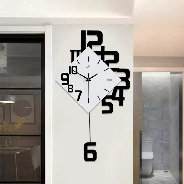 Nordic Wall Clock Swing Watch Modern Design Living Room Home Decor Clocks NEW