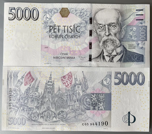 Czech Republic 5000 Korun 2009 P-27 UNC