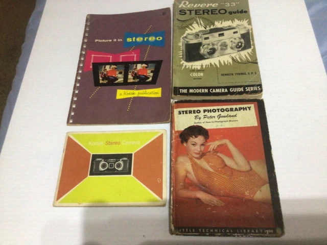 4 Books/Manuals Stereo Photography incl. 2 Kodak/Revere”33”/Stereo Photography!