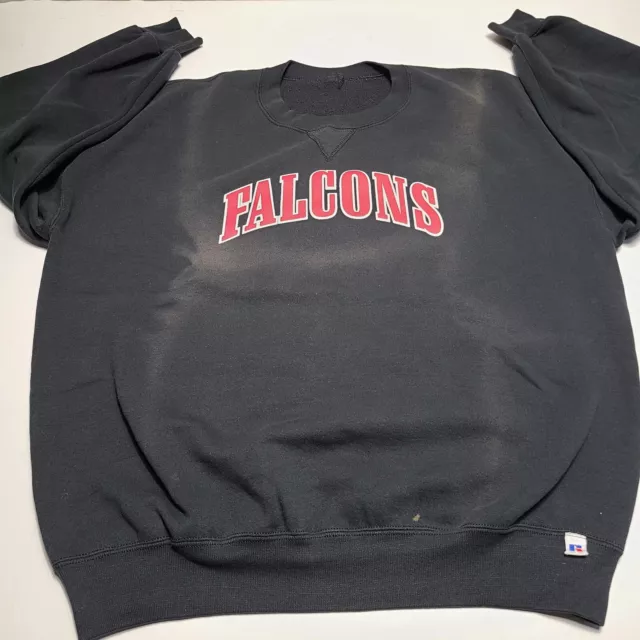 VINTAGE RUSSELL ATHLETIC Atlanta Falcons Sweatshirt Size 2XL Black ...