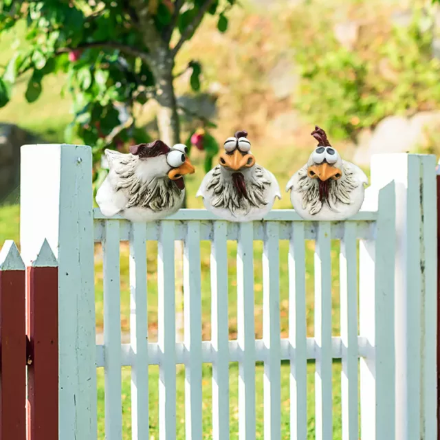 Garden Yard Outdoor Chicken Sculpture Farm Art-Backyard Statue Ornament Decor