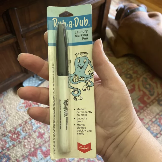 Sharpie Rub-A-Dub Permanent Marker, Fine Point, Black 1 Count And Bonus G2 Pens