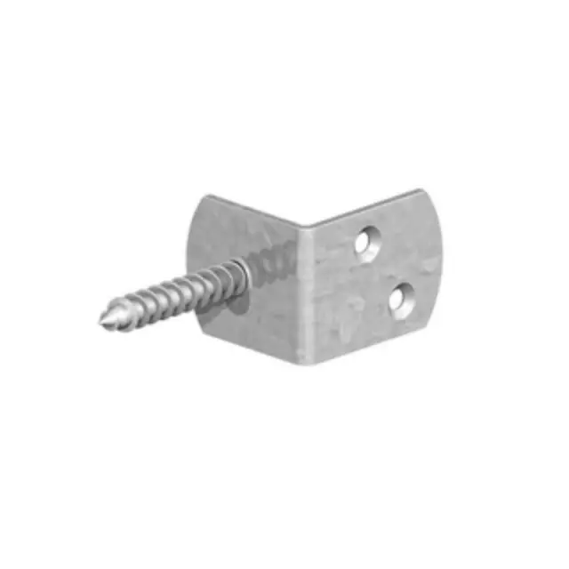 Fixing Bracket for Fence Panels & Rails | Galvanised Screw In L Shaped Connector