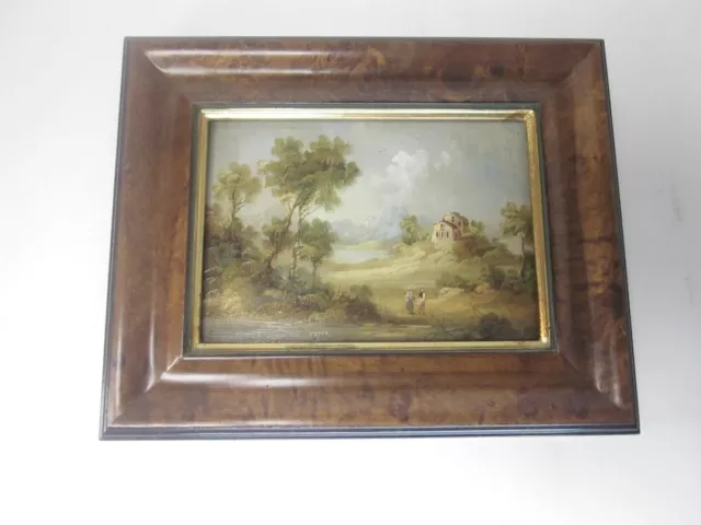 Jan Deyer Dutch, 19th Century Landscape Painted on Copper Framed Decorative