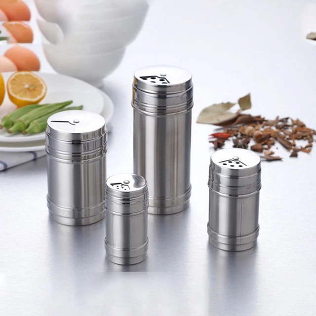 Accesorios de cocina botella de especias tanque de especias a estrenar lata tapa giratoria caja de especias