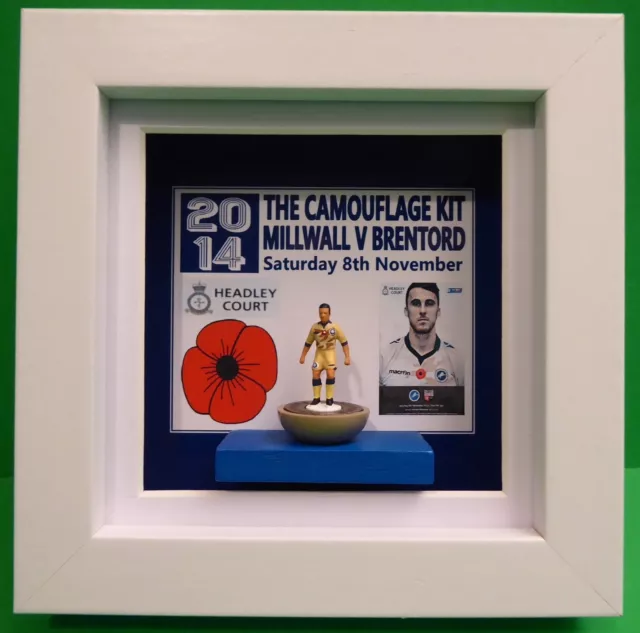 Millwall FC Mini-Framed Art Handpainted Subbuteo Football Gift Poppy Kit