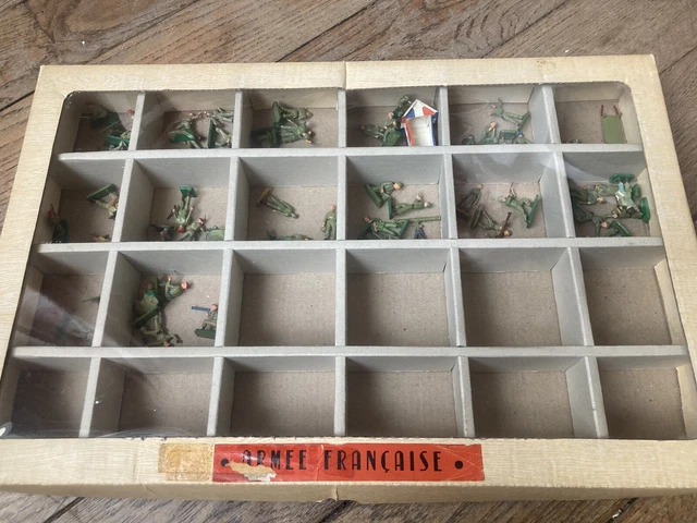 Starlux Ancien - Rare boite d'origine avec 60 Soldats US et Parachutistes - 3 cm