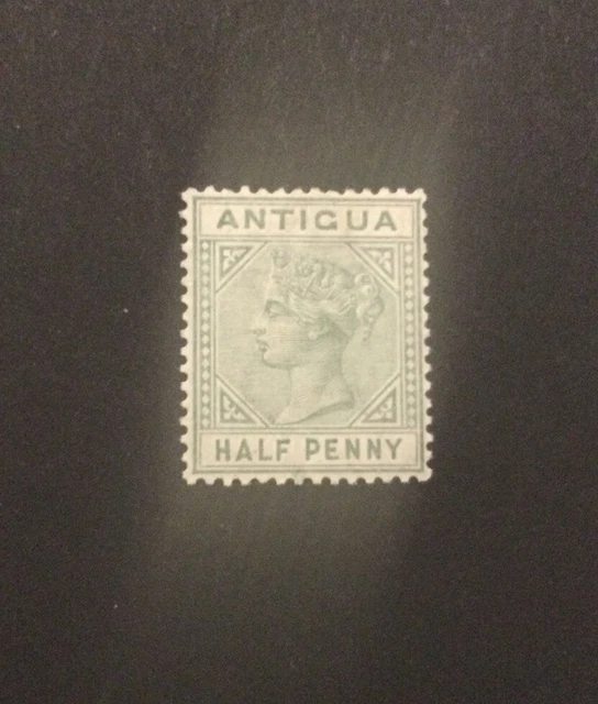 Queen Victoria QV British Antigua mint stamps 1882 sg 21* 1/2d dull green MH
