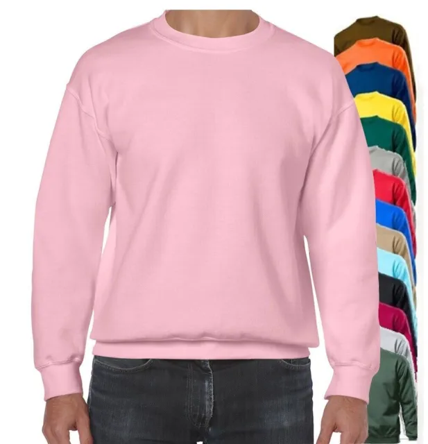 Gildan Mélange Lourd � Sweat Col Rond Manches Longues Pull S-5XL