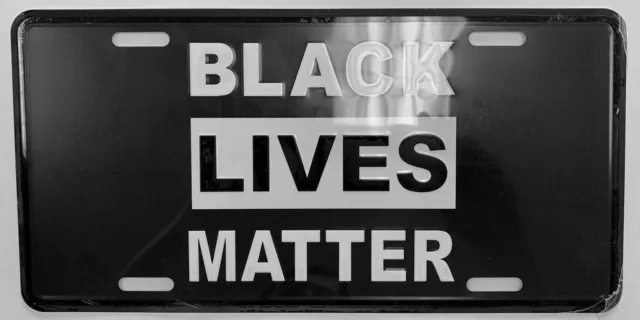 Black Lives Matter BLM African American USA Aluminum Embossed License Plate