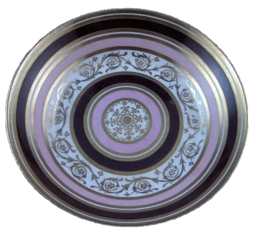 Antiguo platillo de porcelana Ferdinandea Real Fabbrica Ferdinandea Nápoles Italia