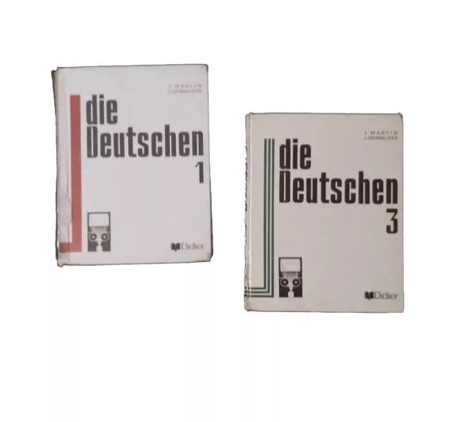 Die Deutschen 1, Édition Didier, 1969,livre scolaire, + Coffret 13 Vinyles 2