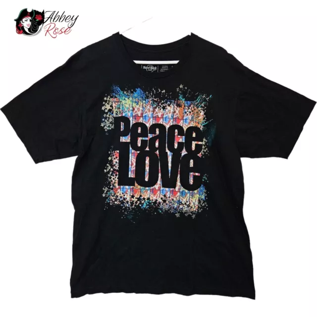 Hard Rock Cafe Ringo Starr Sig Series 28 San Diego Black T-shirt Peace Love XL