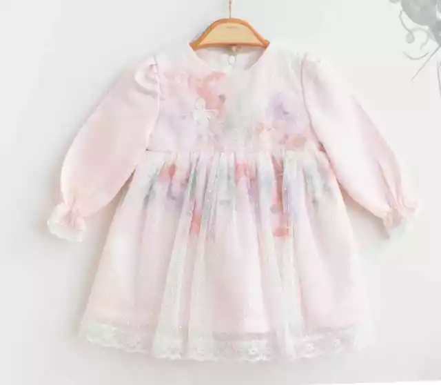 Baby Mädchenkleid  -Tauf Kleid Elegante festliches Kleid    74 92