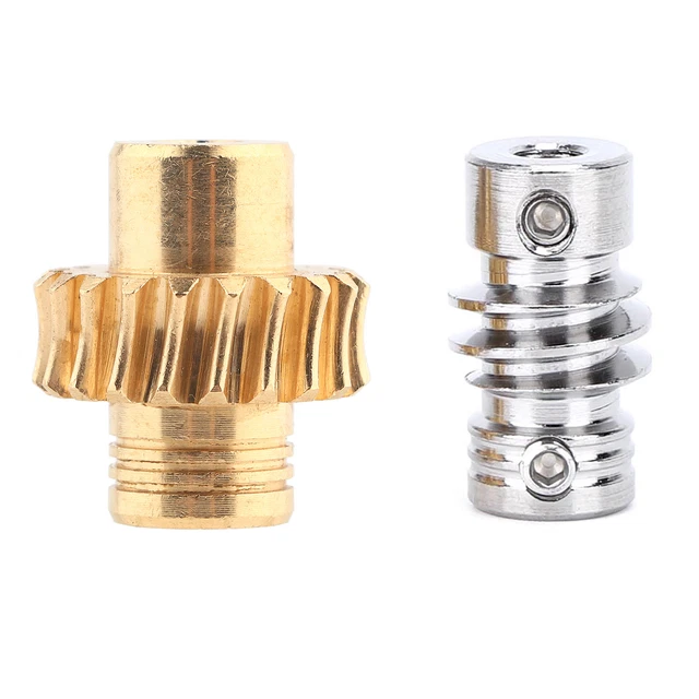 20:1 Worm Gear Wheel Bronze Metal Shaft High Torsion Industrial Robot Parts