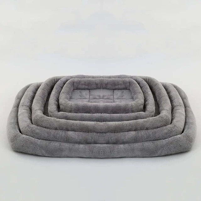 Pet Dog Bed Soft Plush Square Kennel Cat Large Medium Small Dogs Bed Cushion Pet