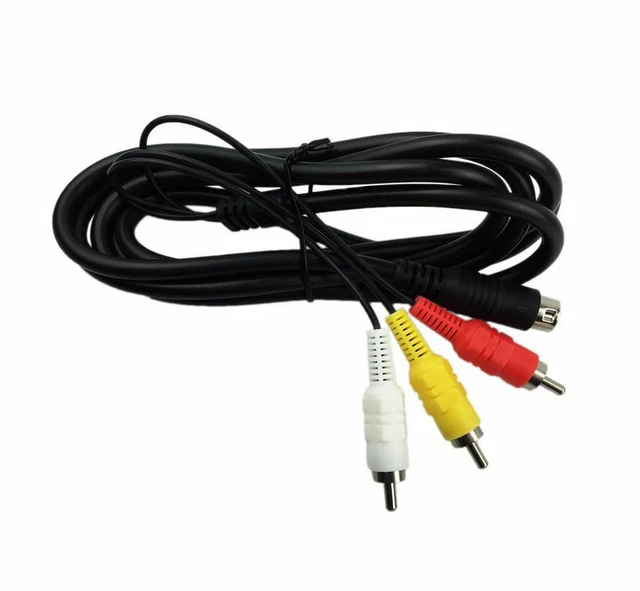 TV AV RCA Audio & Video Cable Lead Cord Adapter for SEGA Mega Drive 2 3 Console