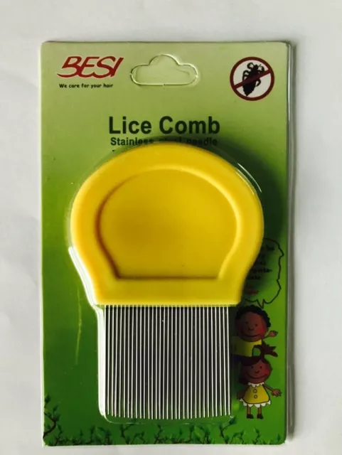 1X Pro Peine Para Sacar Piojos Y Liendres Dientes Acero Inoxidable Tratamiento