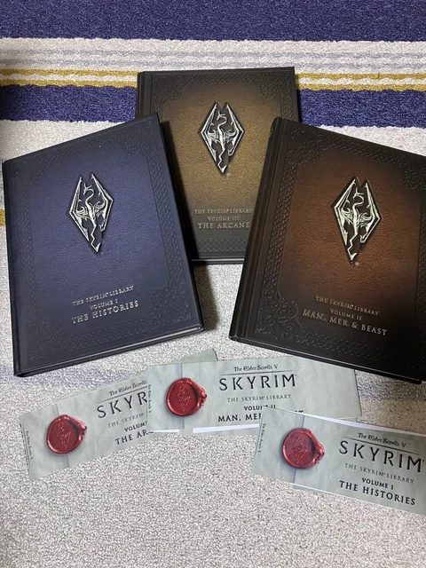 THE ELDER SCROLLS V Skyrim Library Vol 1-3 Hardcover Book Set