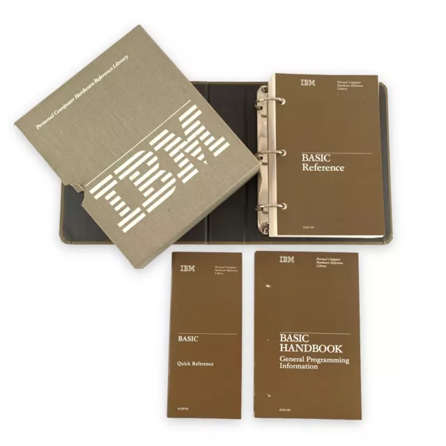 IBM BASIC 3.0 Manual Complete Binder w/ Handbook Quick Reference VTG 1984