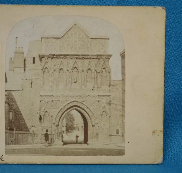 1860er Jahre Stereoansicht Fotoansicht Norwich St Ethelbert's Gate Norfolk Samuel Poulton