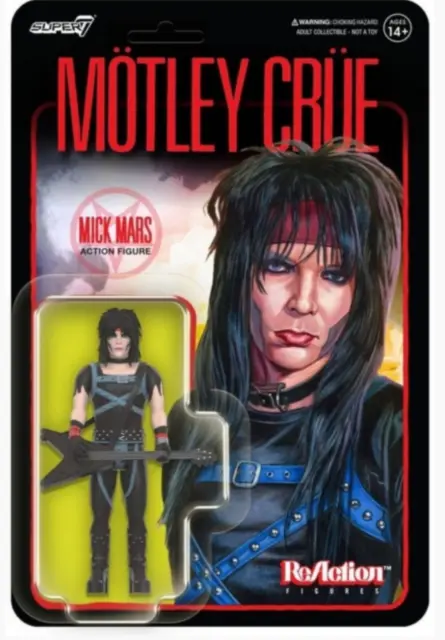 Motley Crue Reaction Figures Wave 1 MICK MARS (Shout At The Devil) Super 7 NEW