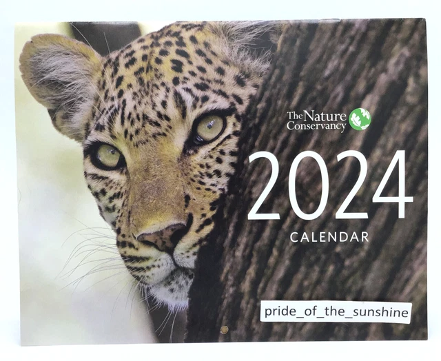2025 WALL CALENDAR The Nature Conservancy Wild Animals Tiger Sloths 16